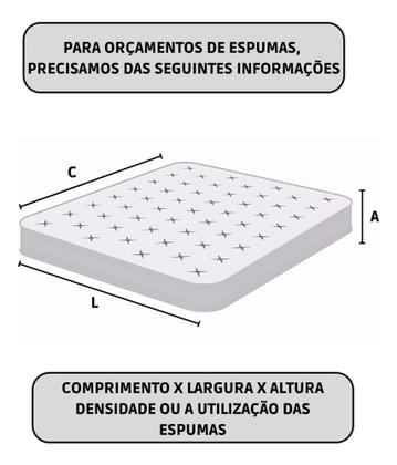 Imagem de Espuma D23 80cm X 60cm E 10 Cm De Espessura Encosto Sofá