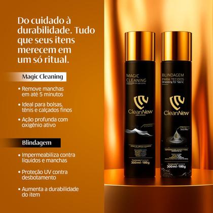 Imagem de Espuma de Limpeza e Impermeabilizante de Tecidos Tênis Bolsas Sapatos CleanNew