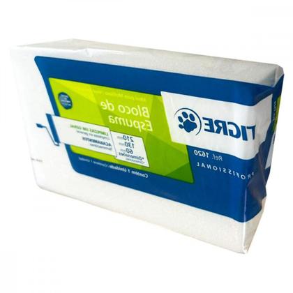 Imagem de Espuma Em Bloco Tigre 6Cm X 13Cm X 21Cm - Kit C/12 Pecas