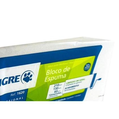 Imagem de Espuma Em Bloco Tigre 6Cm X 13Cm X 21Cm - Kit C/12 Pecas
