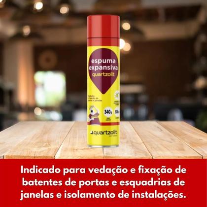Imagem de Espuma Expansiva Poliuretano 500ml/340g Quartzolit