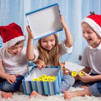 Imagem de Espuma facial Stress Balls Skylety Mini Smile 3 cm e 100 peças