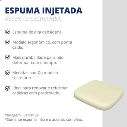 Imagem de Espuma Injetada Assento Cadeira Secretaria Diet 2173