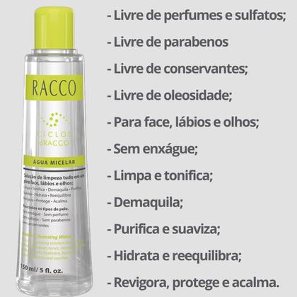 Imagem de Espuma Limpeza Facial Ciclos + Tônico + Água Micelar Racco