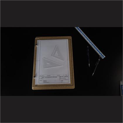Imagem de Esquadro Acrílico 30 º GRAUS Desenho Técnico 16 Cm - Fênix