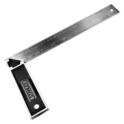 Imagem de Esquadro Alumínio Profissional 12 Pol. 30cm Stanley Aço Inox Metal Pedreiro Marceneiro Carpinteiro