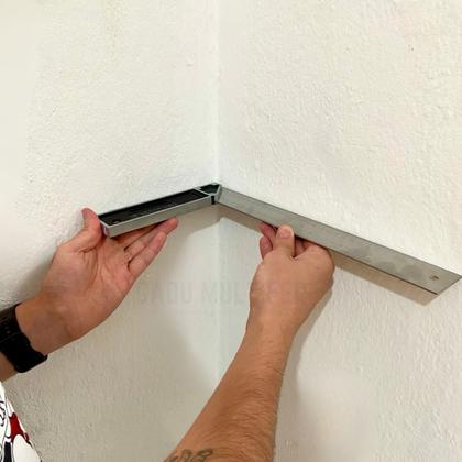 Imagem de Esquadro Alumínio Profissional 12 Pol. 30cm Stanley Aço Inox Metal Pedreiro Marceneiro Carpinteiro