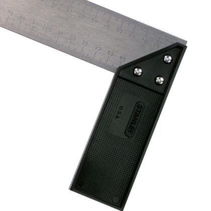 Imagem de Esquadro Alumínio Profissional 8 Pol. 20cm Stanley Aço Inox Metal Pedreiro Marceneiro Carpinteiro