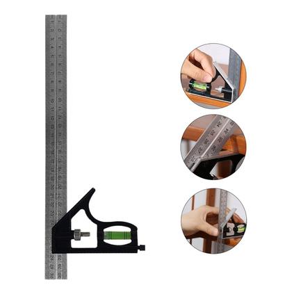 Imagem de Esquadro Combinado 12pol 300mm Marceneiro Carpinteiro