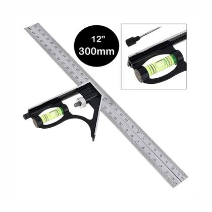 Imagem de Esquadro Combinado 12pol 300mm Marceneiro Carpinteiro