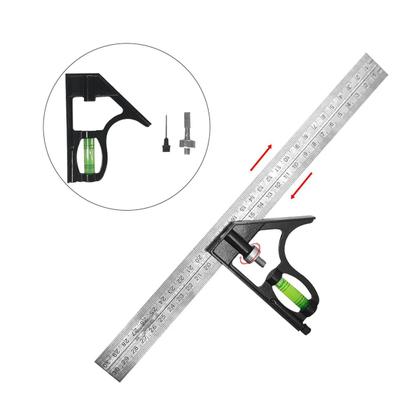 Imagem de Esquadro Combinado 12pol 300mm Marceneiro Carpinteiro