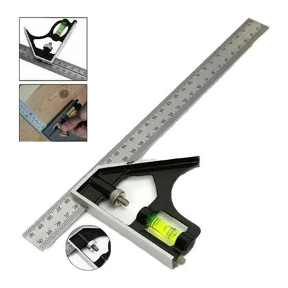 Imagem de Esquadro Combinado 12pol 300mm Marceneiro Carpinteiro