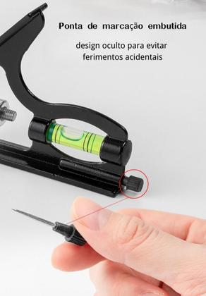 Imagem de Esquadro Combinado Inox 12polegadas 300mm Com Regua E Nivel Multiuso