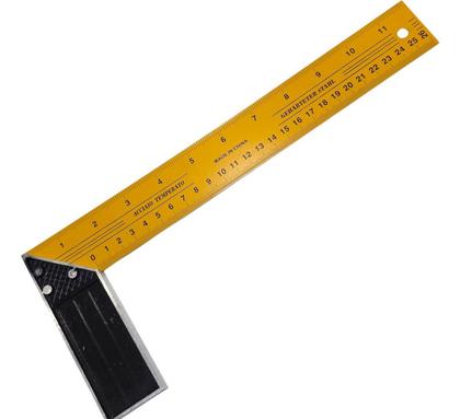 Imagem de Esquadro De Aço Carbono 12 Polegadas 30cm Amarelo