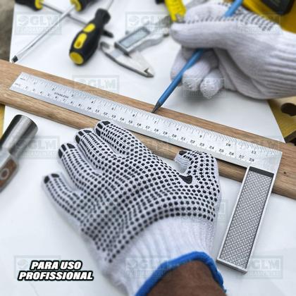 Imagem de Esquadro De Aço Inox C/ Cabo De Alumínio 12'' 30 Cm