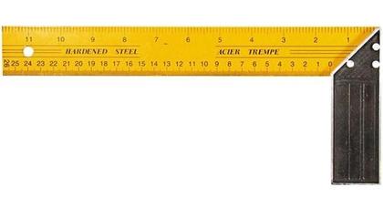 Imagem de Esquadro De Alumínio Amarelo 12 Pol. Carpinteiro Pedreiro Carpinteiro Serralheiro Nm Ferramentas