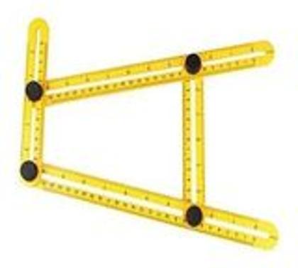 Imagem de Esquadro Inteligente Régua Medidora Multi Ângulo Pedreiro Easy Ruller Regua Inteligente - Western