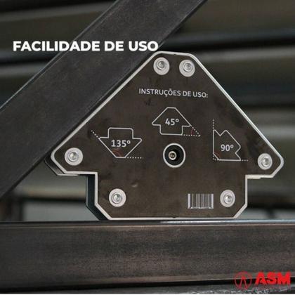 Imagem de Esquadro Magnético Flecha 75kg Para Solda Profissional