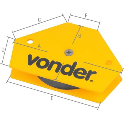 Imagem de Esquadro Magnético Hexagonal Para Soldador 10 Kgf - Vonder