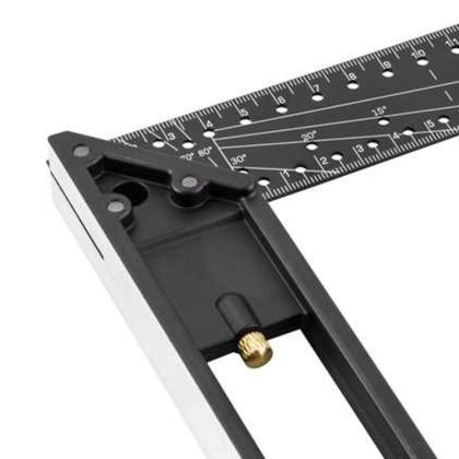 Imagem de Esquadro Multiuso Alumínio 30cm Marca Vonder Aço Inox Preto