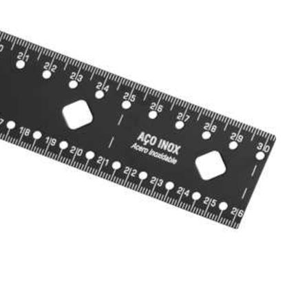 Imagem de Esquadro Multiuso Alumínio 30cm Marca Vonder Aço Inox Preto