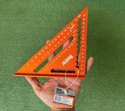 Imagem de Esquadro Rápido 7'' Polegadas Triangular Carpintaria Marcenaria - Bestfer