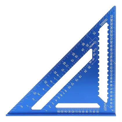 Imagem de Esquadro Rápido Triangular Régua E Transferidor 12 Polegadas