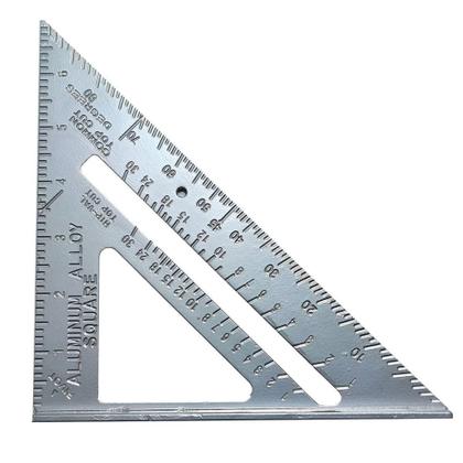 Imagem de Esquadro Triangular Alumínio Profissional 7 Polegadas Marcenaria - NoBrand