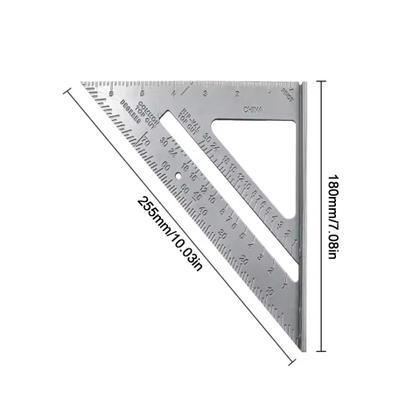 Imagem de Esquadro Triangular em Alumínio 7 Polegadas