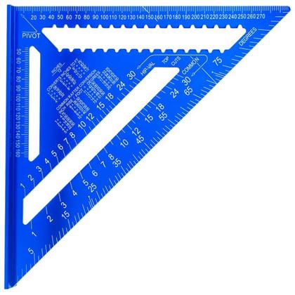 Imagem de Esquadro Triangular Profissional 12 Polegadas Em Alumínio Carpinteiro