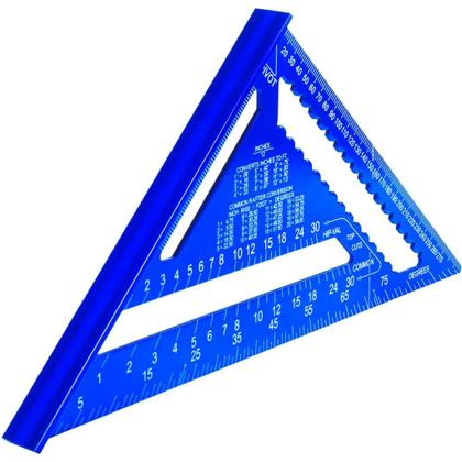 Imagem de Esquadro Triangular Profissional 12 Polegadas Em Alumínio Carpinteiro