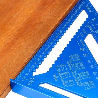 Imagem de Esquadro Triangular Profissional 12 Polegadas Em Alumínio Carpinteiro