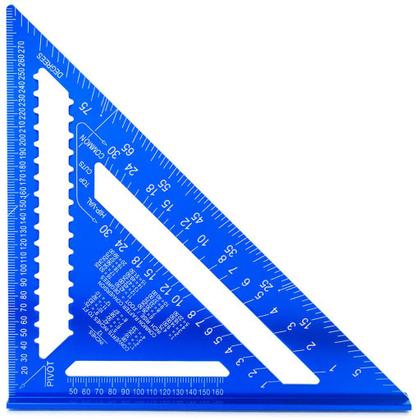 Imagem de Esquadro Triangular Profissional 12 Polegadas Em Alumínio Carpinteiro