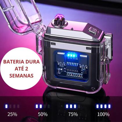 Imagem de Esqueiro Acendedor De Plasmas Isqueiro Portátil Eletrônico Recarregável Usb a prova d'água HX7750