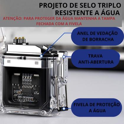Imagem de Esqueiro Acendedor De Plasmas Isqueiro Portátil Eletrônico Recarregável Usb a prova d'água HX7750