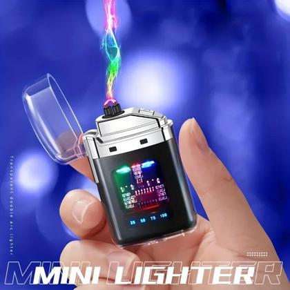 Imagem de Esqueiro Acendedor De Plasmas Isqueiro Portátil Eletrônico Recarregável Usb a prova TB1916d
