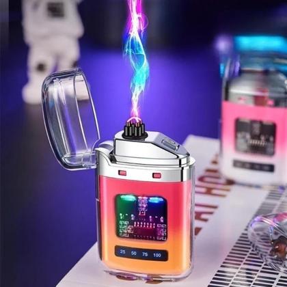 Imagem de Esqueiro Acendedor De Plasmas Isqueiro Portátil Eletrônico Recarregável Usb a prova TB1916d