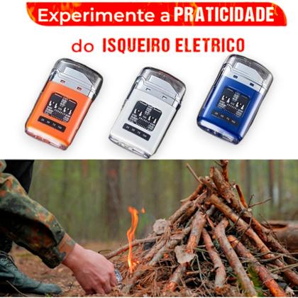 Imagem de Esqueiro Acendedor De Plasmas Isqueiro Portátil Eletrônico Recarregável Usb a prova TB1916d