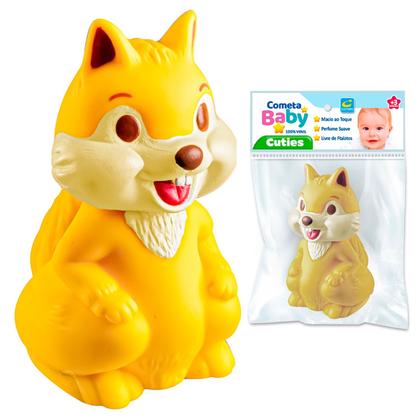Imagem de Esquilo Brinquedo Soft Para Bebê Mordedores Bichinhos 100% Vinil Macio Banho Banheira Brinquedo