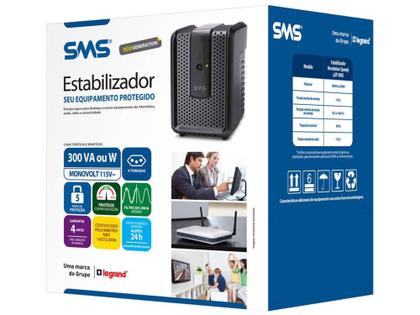 Imagem de Estabilizador 300va 4 Tomadas 110v - SMS Revolution Speedy New Generation