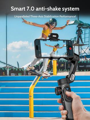 Imagem de Estabilizador de Cardan AOCHUAN Smart X Pro com Luz de Preenchimento RGB