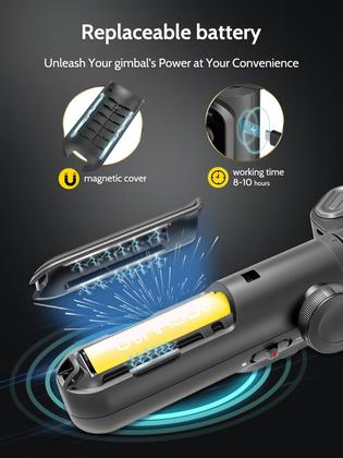 Imagem de Estabilizador de Cardan AOCHUAN Smart X Pro com Luz de Preenchimento RGB