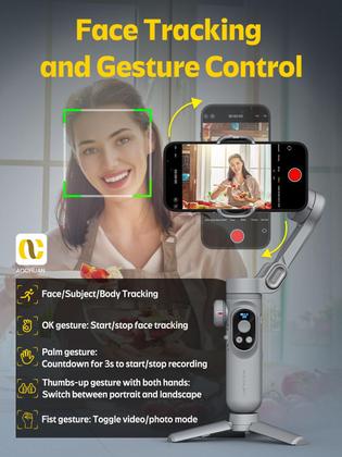 Imagem de Estabilizador de cardan AOCHUAN Smart X Pro para smartphone