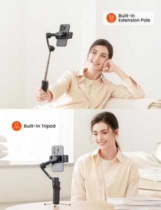 Estabilizador de Cardan Hohem iSteady V3 para Smartphone - Preto