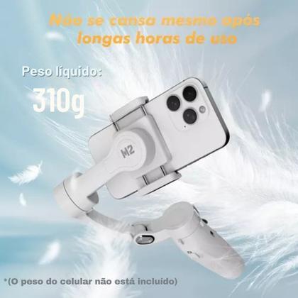 Imagem de Estabilizador de Vídeos 3 Eixos Gimbal Rastreamento Facial Bateria Durável Corporal e Controle por Gestos