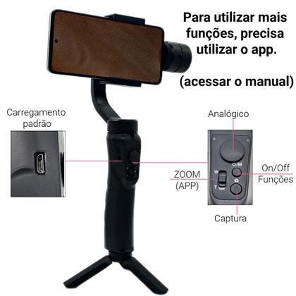 Imagem de Estabilizador Gimbal H4 Para Smartphones t