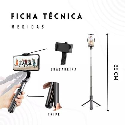 Imagem de Estabilizador Gimbal Para Celular - Preto