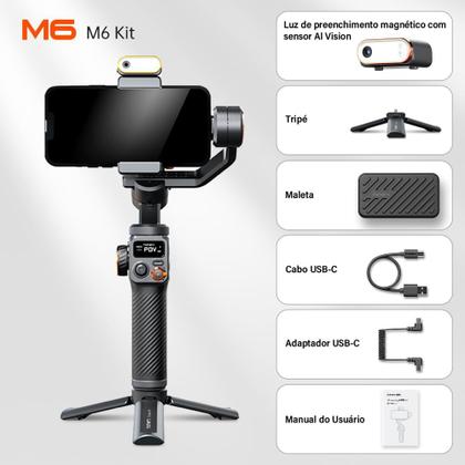 Estabilizador Gimbal Para Smartphone Hohem Isteady M6kit 3 Eixos