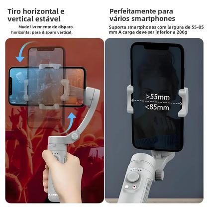 Imagem de Estabilizador Gimbal Portátil de 3 Eixos para Smartphone - Gravação de Vídeo para Android e iPhone