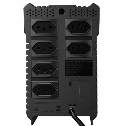 Imagem de Estabilizador SMS Revolution Speedy 1000VA, Monovolt 115V, 6 tomadas, Preto